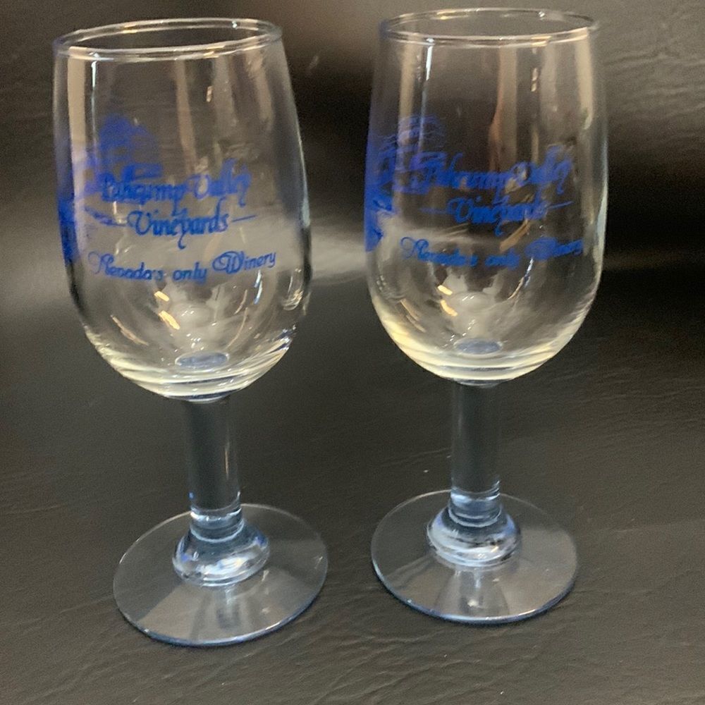 Pahrump Valley Vineyard’s Nevada’s Only Winery 8 Ounces Each Set Of 2 Wine Glass